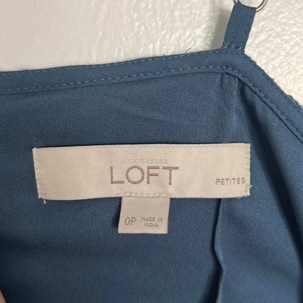 LOFT Ann Taylor Blue Lace Cami Dress Size 0P - Image 7