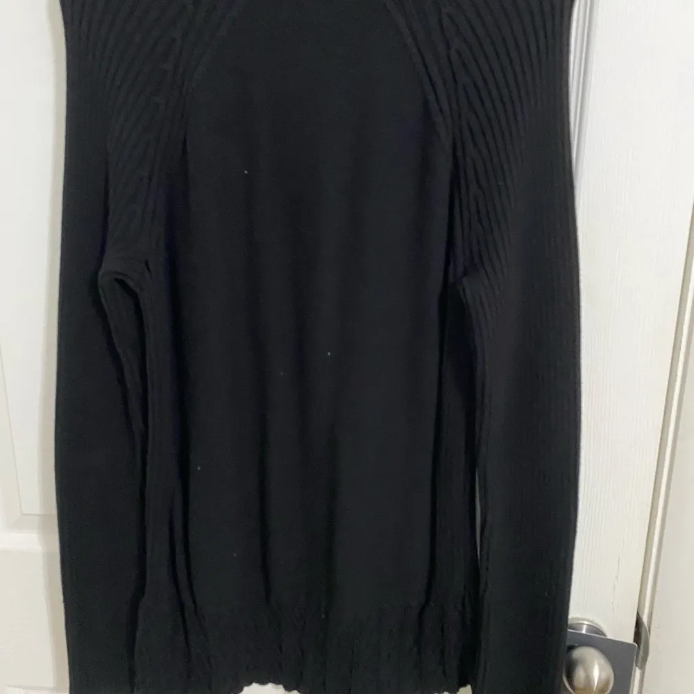 DKNY black Cowl Turtleneck Pullover Knit Sweater XL - Image 3