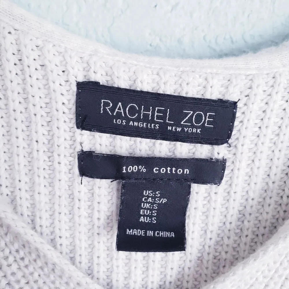 Rachel Zoe Light‎ Gray Cotton Knit Hoodie - Image 4