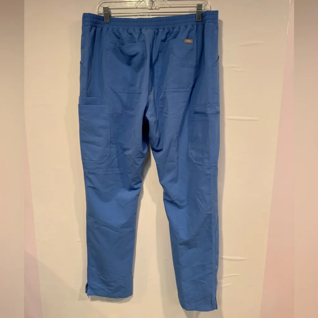 Figs Cargo Pants in Medium Light Blue - Image 5