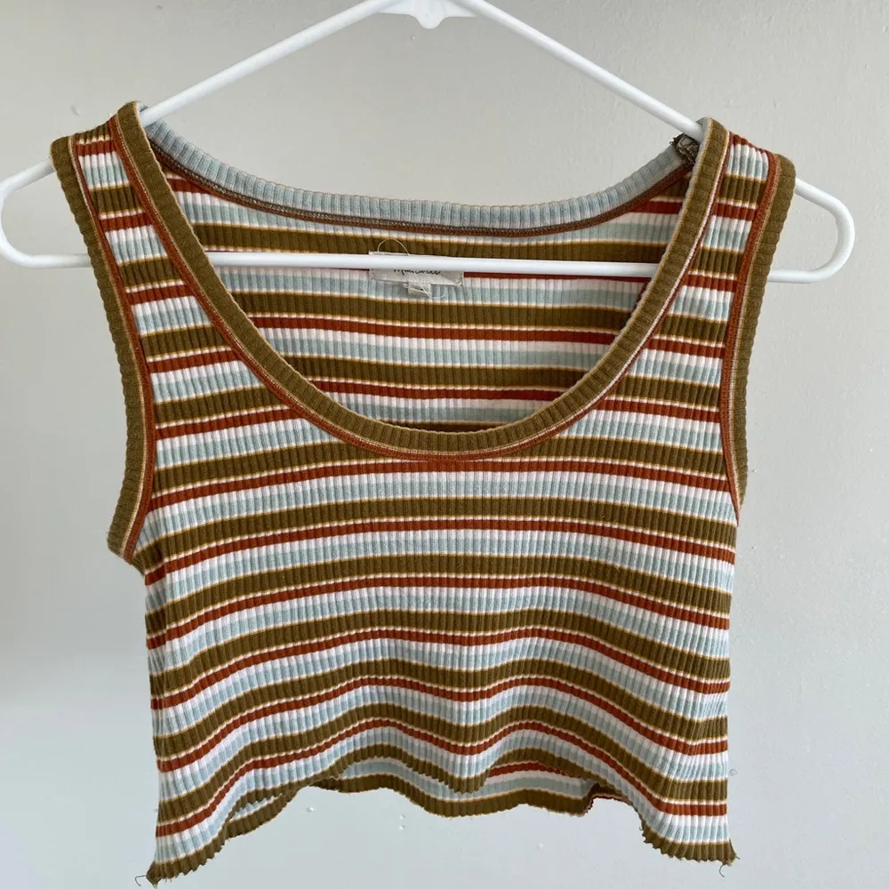 Madewell Ribbed Scoop Tank Top Hermann Stripe (XSmall) - Image 2