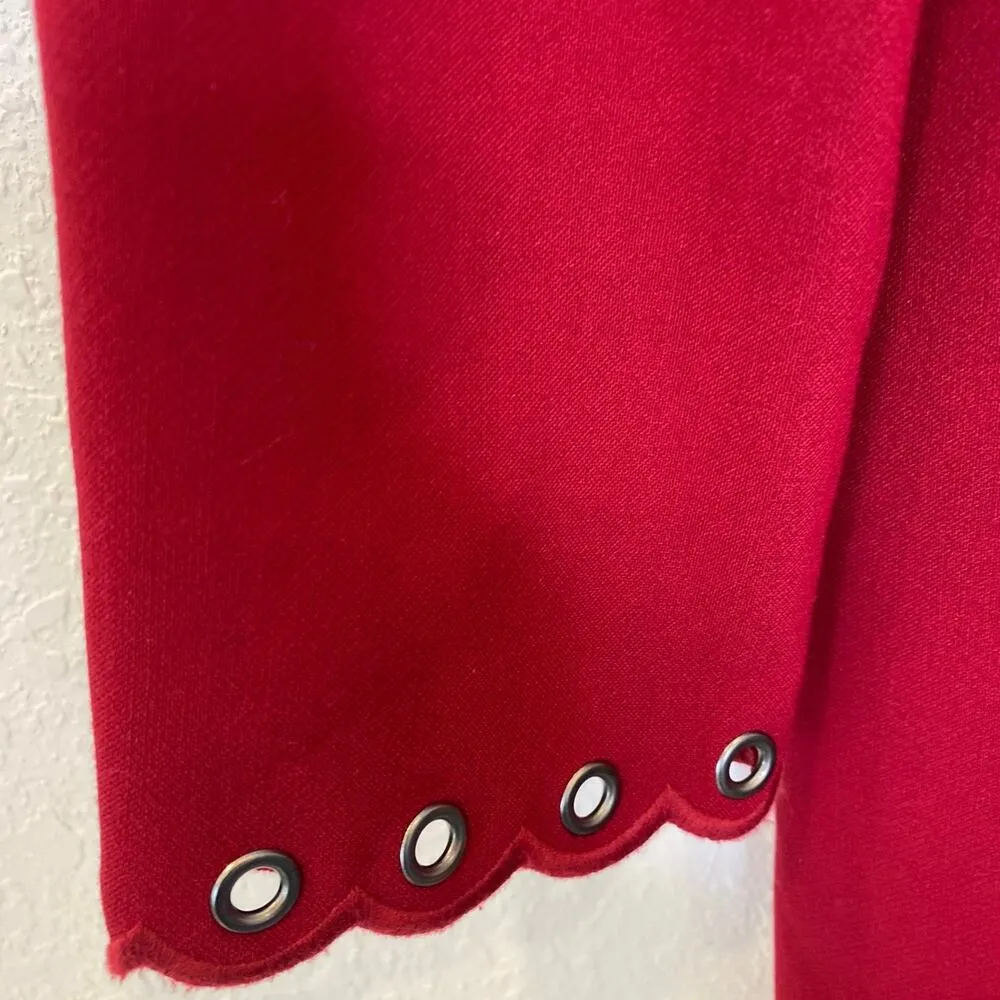 Kate Spade Scallop Grommet Mini Shift Dress Deep Russet Jewel Neck NWT Sz 2 - Image 3