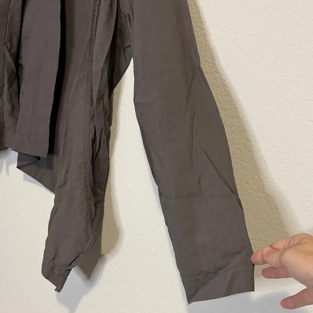 Eileen Fisher Women's Gray drape front Blazer - Image 5