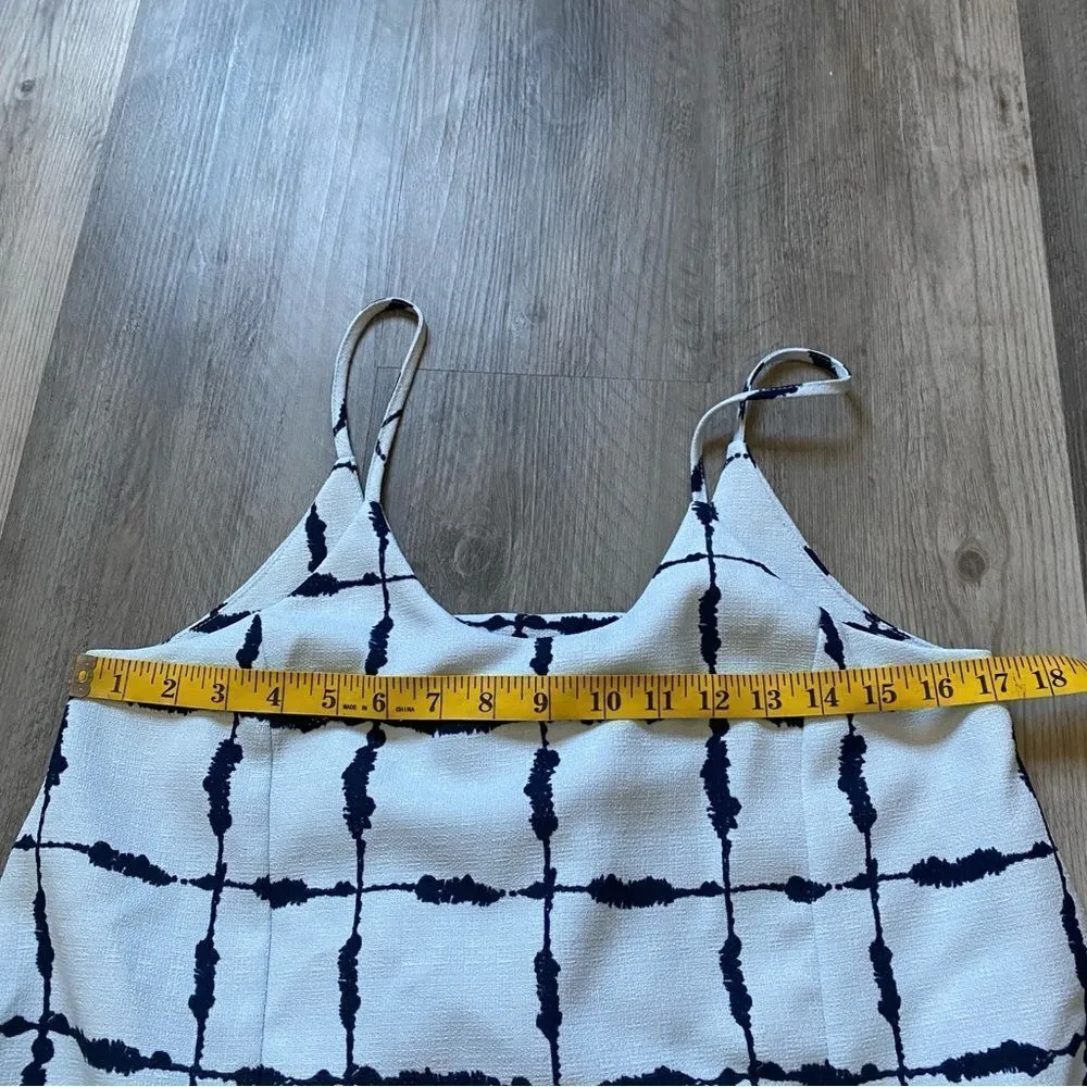 J.O.A Babydoll Ruffle Dress Corset Lace Up Back Medium Blue - Image 9