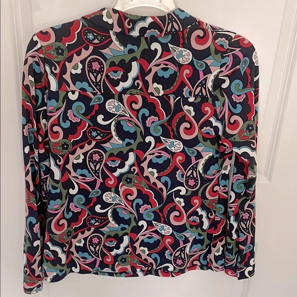 Boden Paisley Model Button Front Shirt 8 White - Image 2