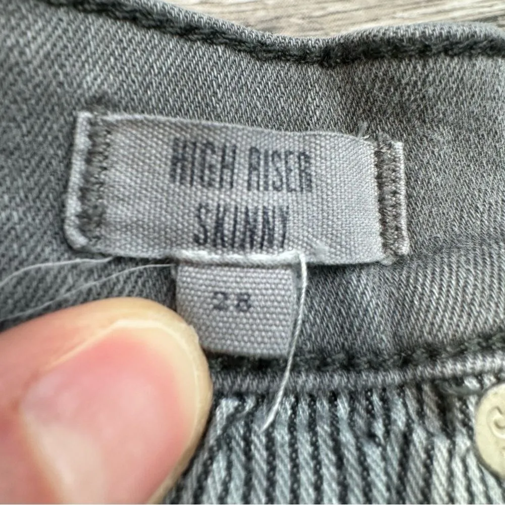 Madewell Women's High Riser Skinny Jeans Grey Gray 28 Zip Zipper Stretch Pockets - Image 11