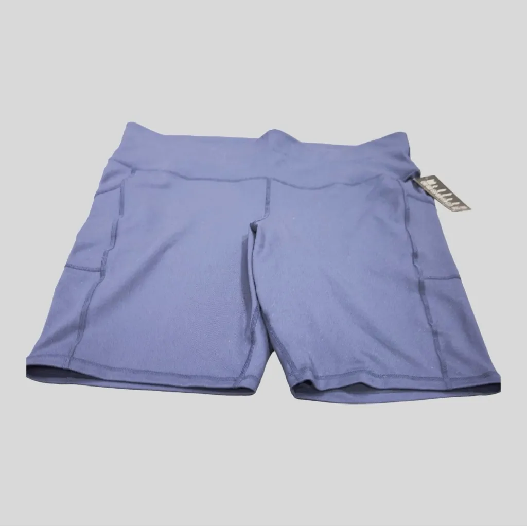 New ID IDEOLOGY Plus Size Pull-On Bicycle Shorts Navy Blue 1X - Image 4