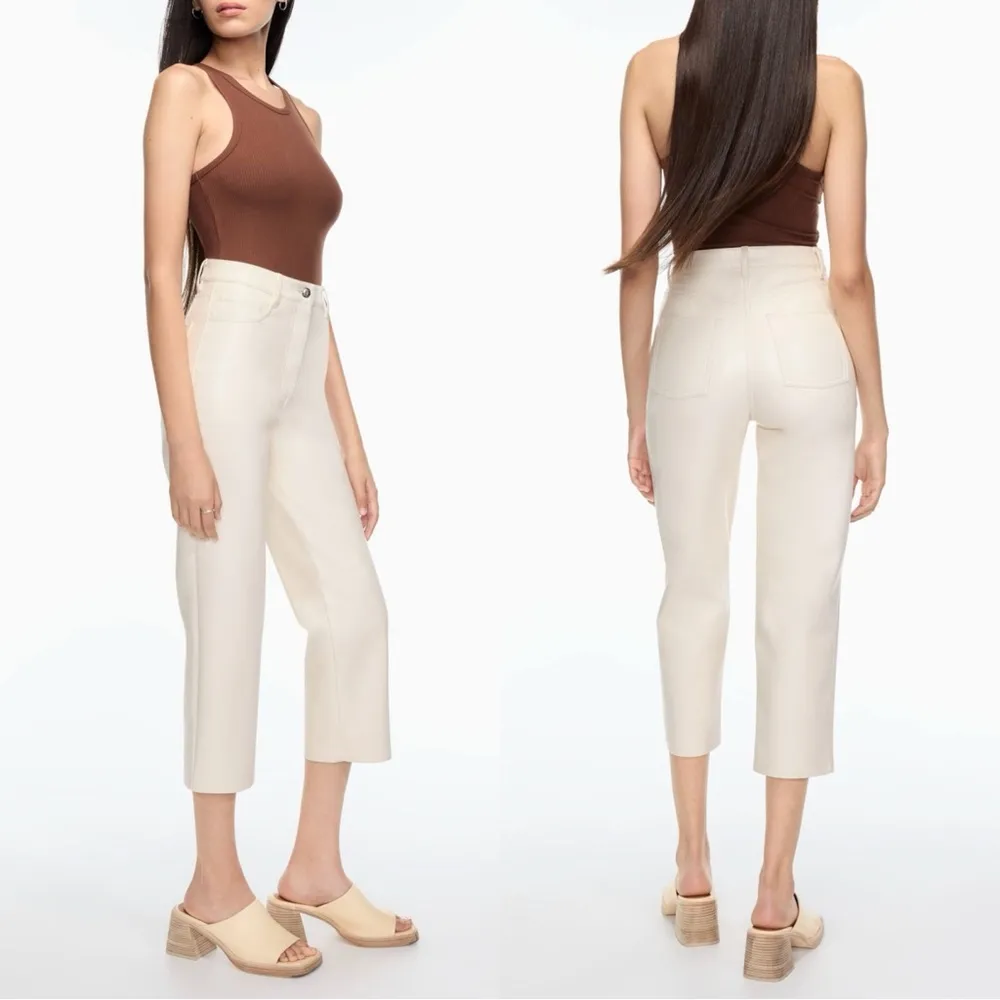 Aritzia WILFRED The Melina™ Cropped Pant in Birch Off - Image 3