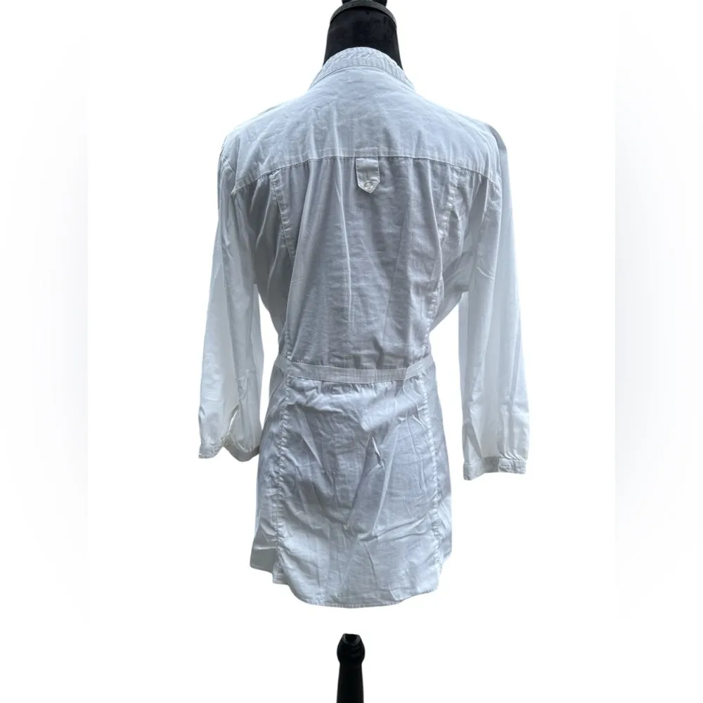 Joseph A White Tunic XL Minimalist Cottagecore Academia Pleated Classic Preppy - Image 4