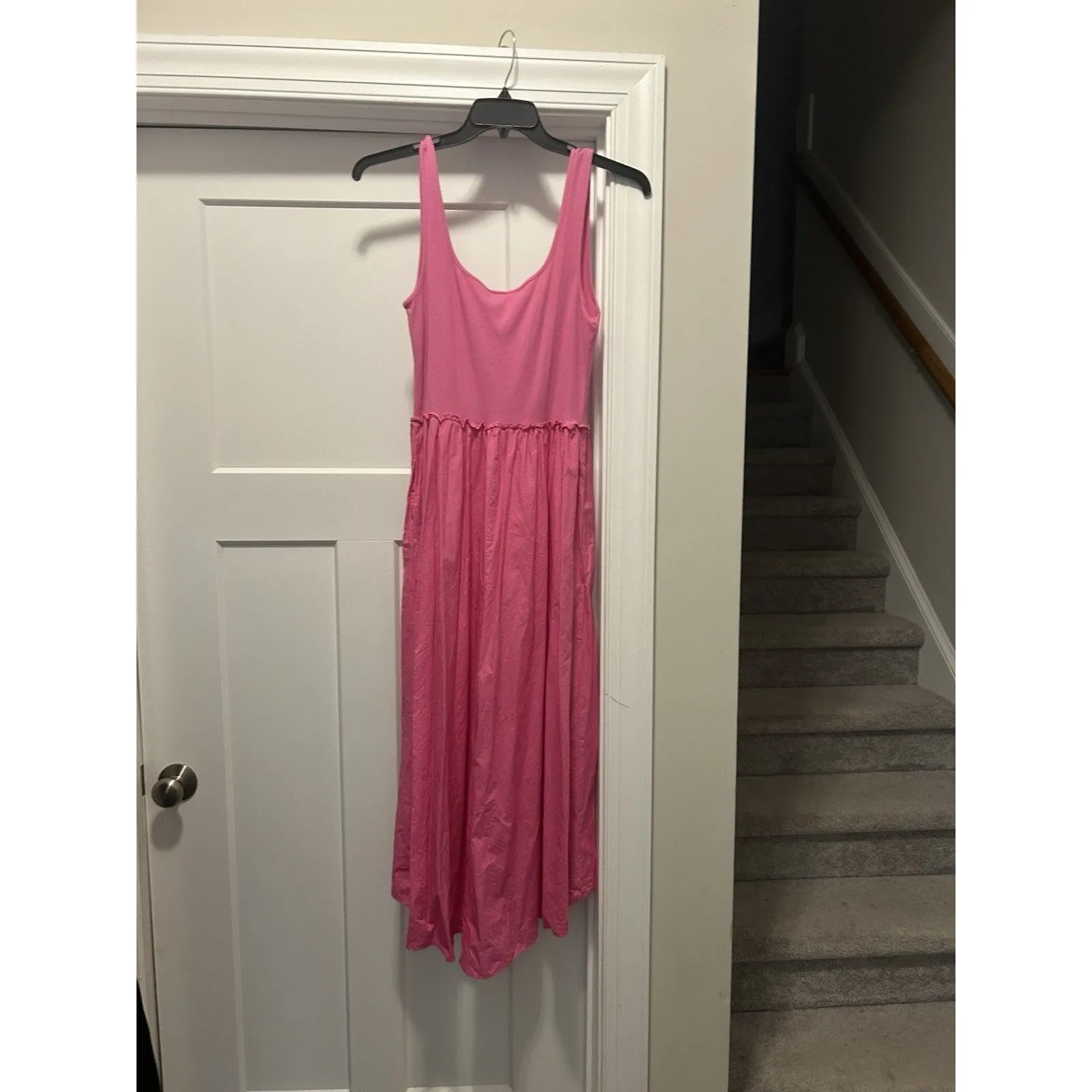 A New Day Women’s Barbiecore Pink Hi-Low Maxi Dress Size Medium Girly Teacher - Image 5