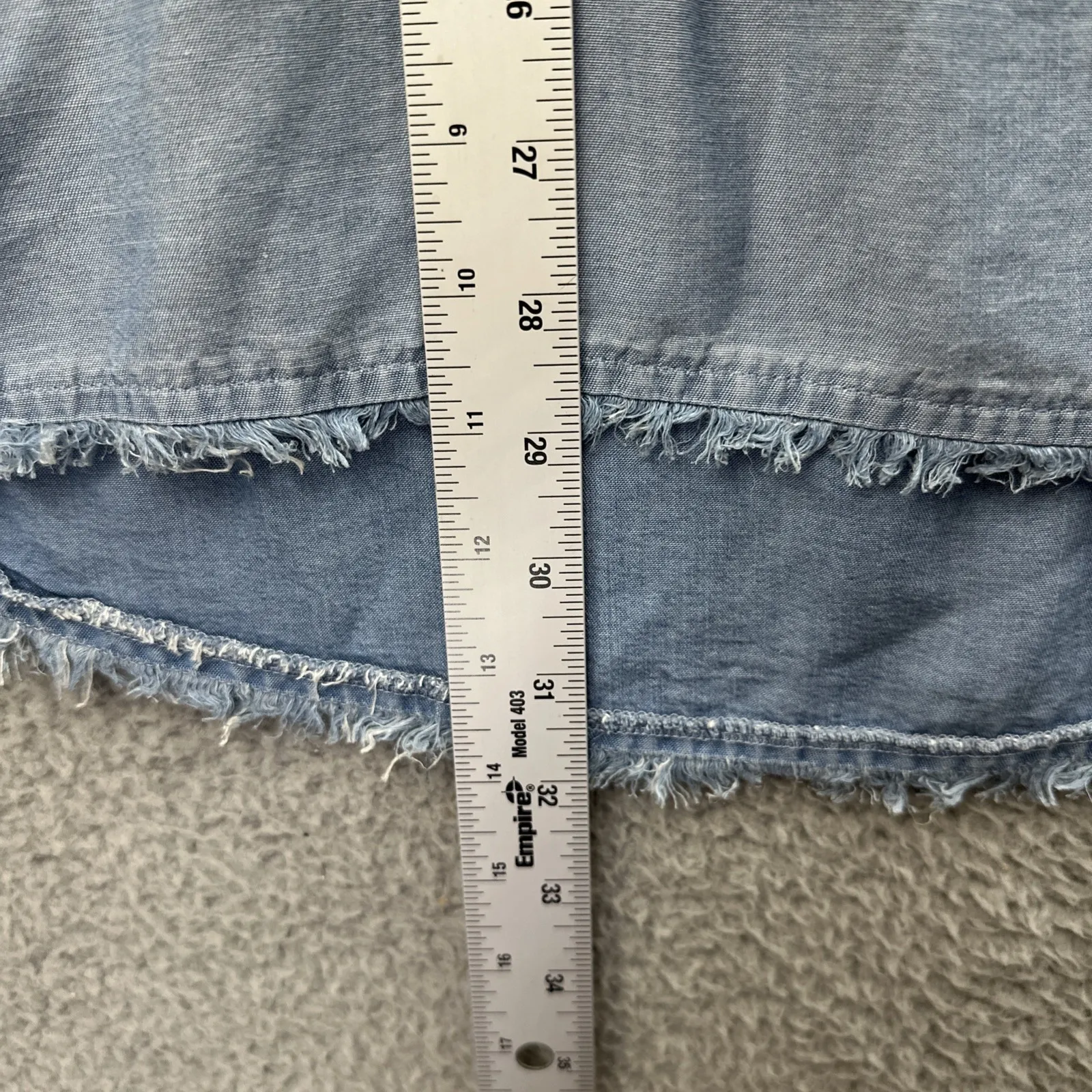 J. Jill Denim Jean Chambray Tunic Top Sleeveless Boho Tencel Lyocell Women Small Blue - Image 7