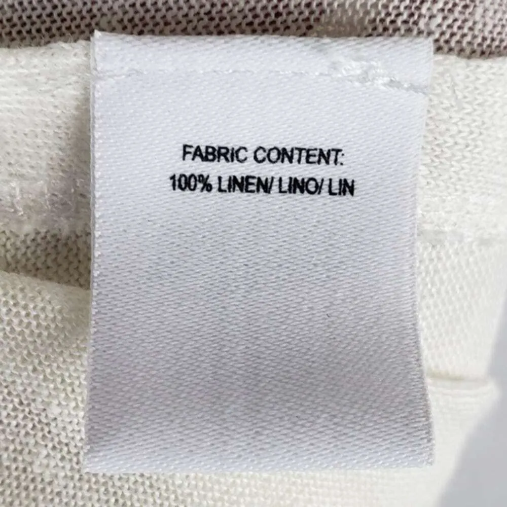 10 Crosby Derek Lam Chain & Fringe Trim Linen Tank Silver Size M - Image 7