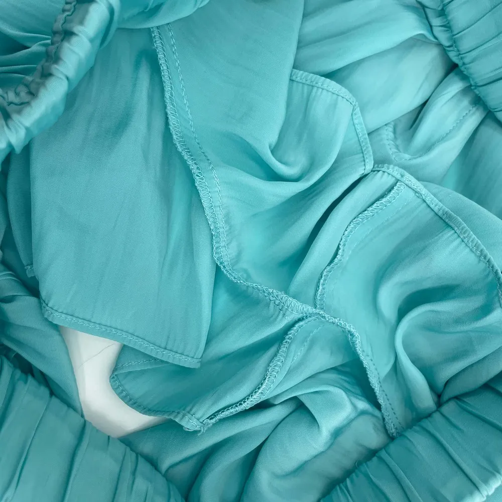 Ramy Brook Austin Drawstring Shorts Mini in Aqua Pull On Size XS - Image 7