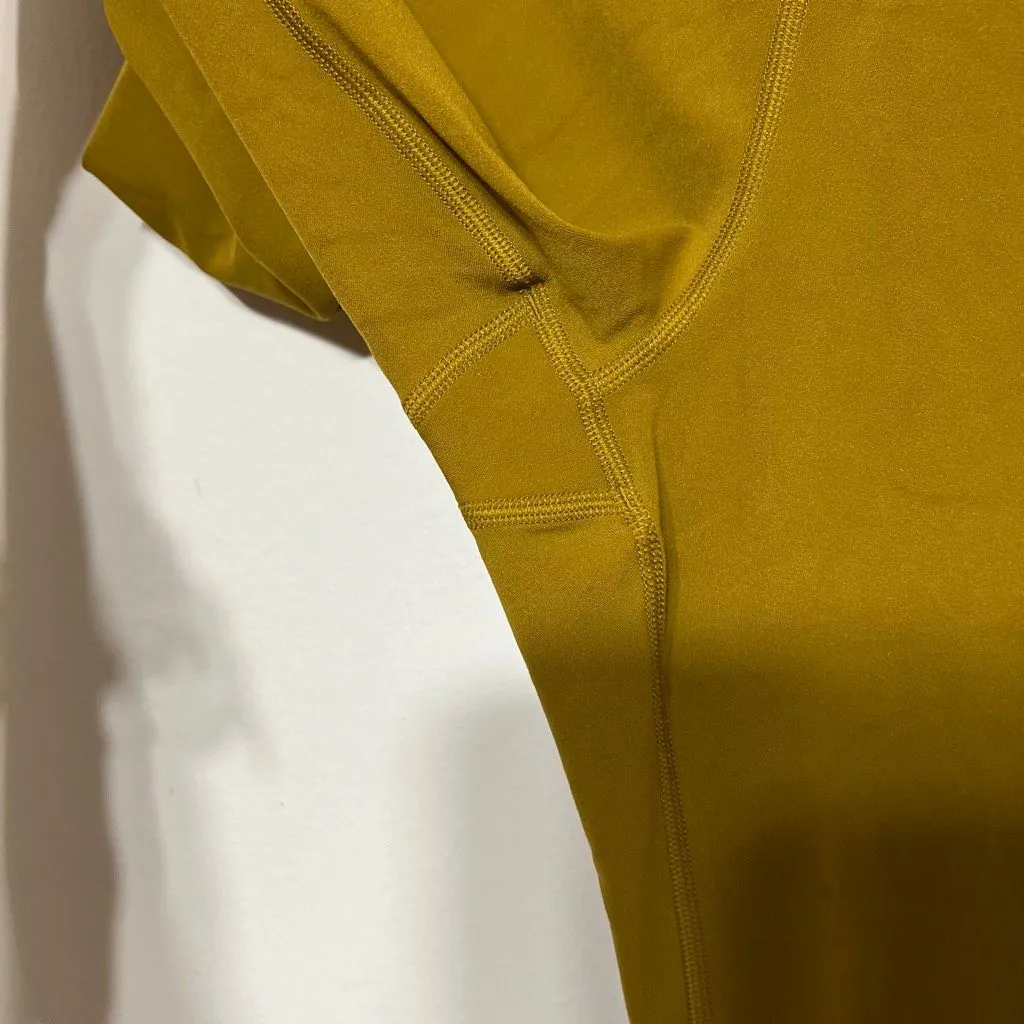 Athleta Transcend Leggings 7/8 Large Tall Brass Mustard - Image 4