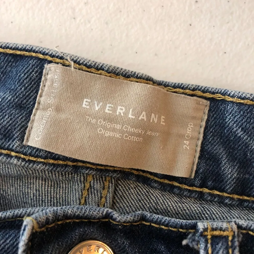 Everlane Womens Jeans The Original Cheeky Jean Stretch Organic Cotton 24 Crop - Image 3