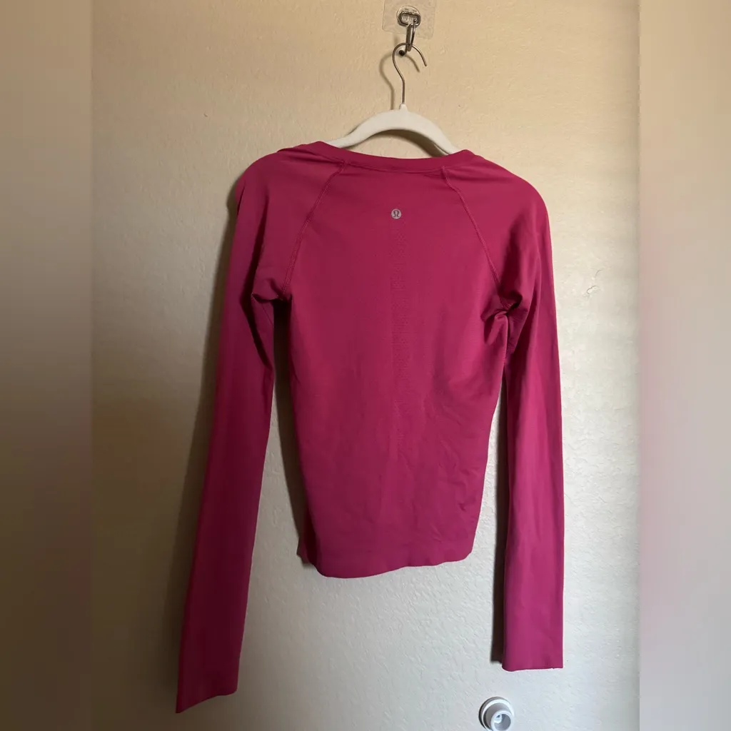 Lululemon Swiftly Tech Long Sleeve 2.0 *Race Top Sz 4 Calypso Pink - Image 5