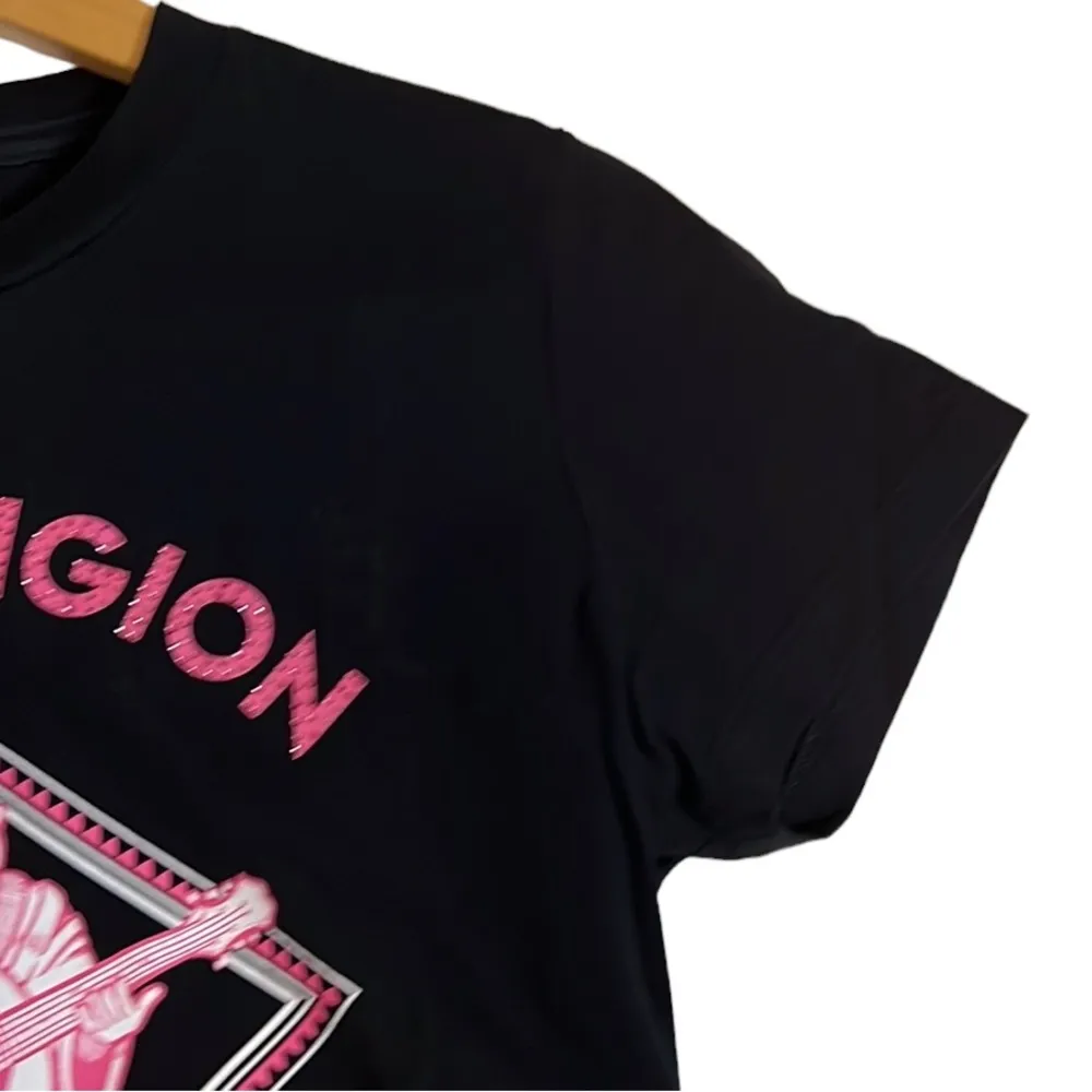 True Religion Buddha World Tour 2002 Los Angeles Black V-neck Tee Size Large - Image 5