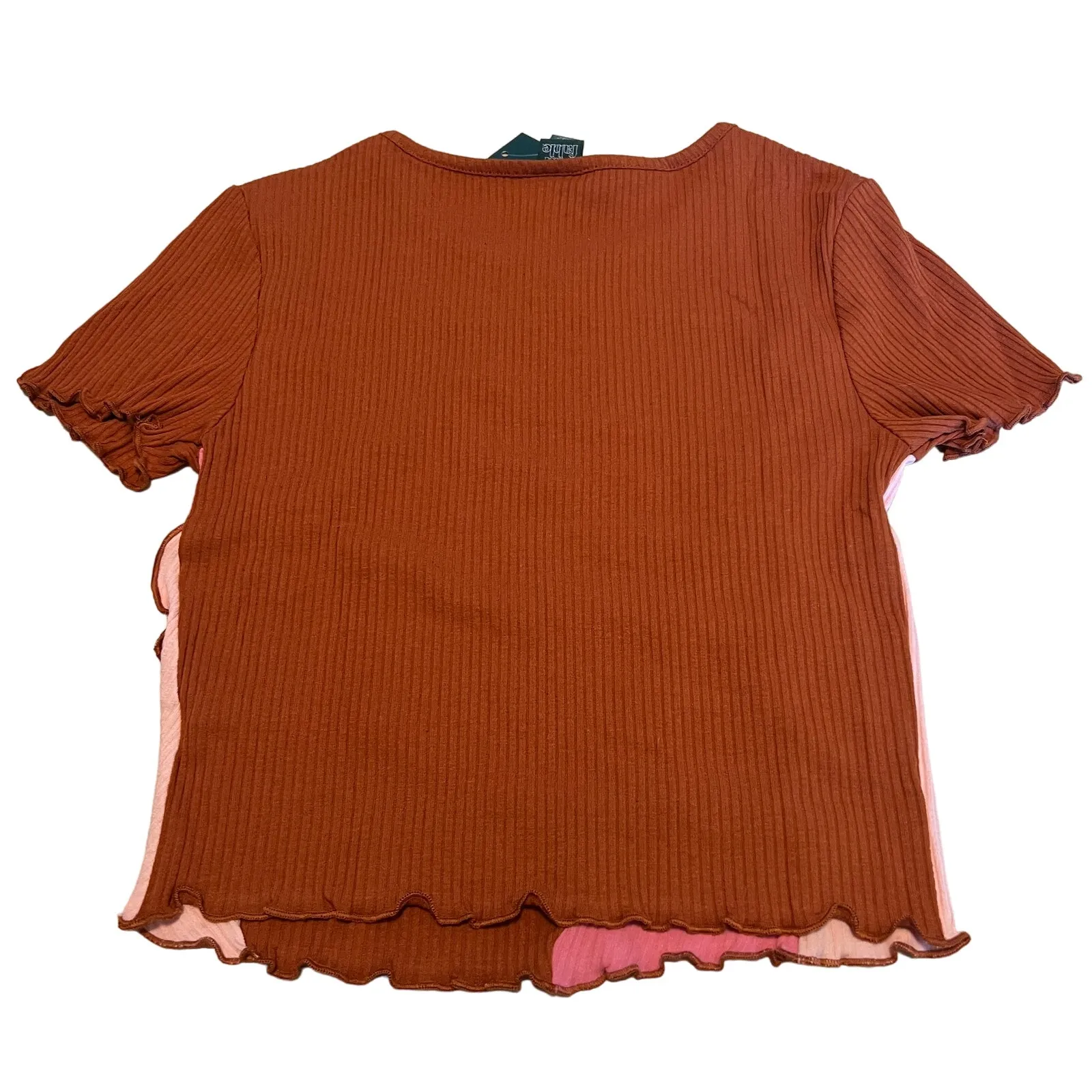 Wild Fable Women's Ruffle Seamed Short Sleeve T-Shirt - Size Small - NWT - Image 8