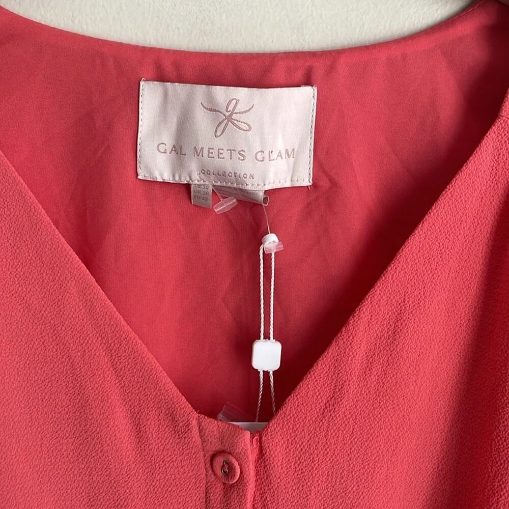 GAL MEETS GLAM Bree Coral Fit and Flare Dress - Image 7