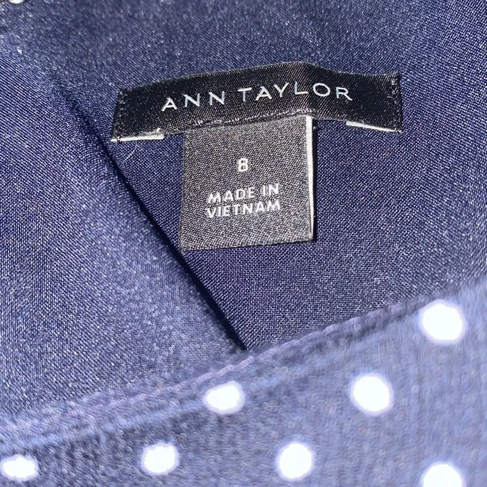 ✨ HP✨Ann Taylor Nevy Polka Dot Tiered Ruffle Casual Dress✨ - Image 11