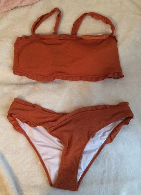 Cupshe NWT Rust Orange Bathing Suit - Image 2