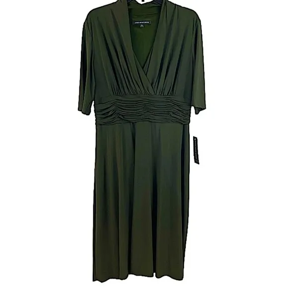 Jones Wear Olive Green Day to Dinner Dress Women’s Size 16 New With Tags - Image 26