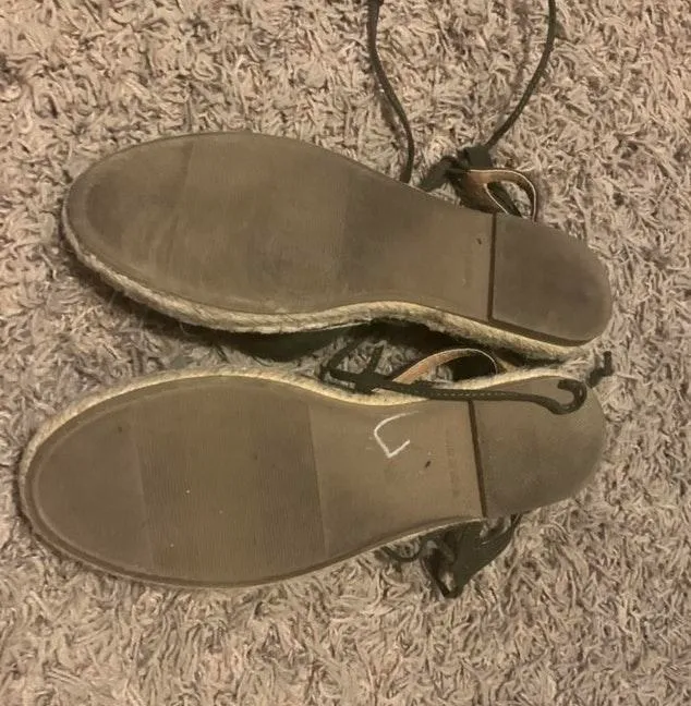 Report Green Lace Up Sandals Size 7 - Image 2