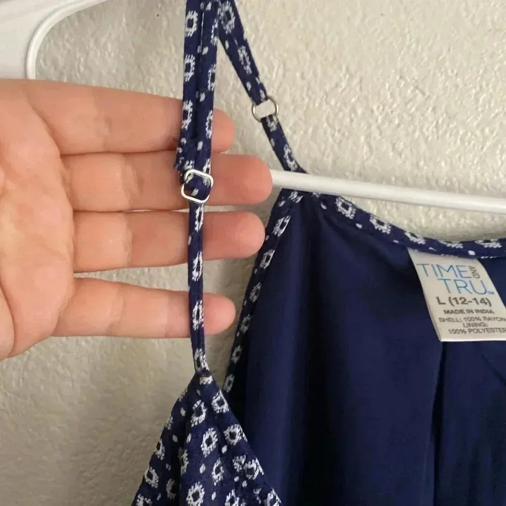 Time and True Women's Dress Navy L Blue Size L - Image 4