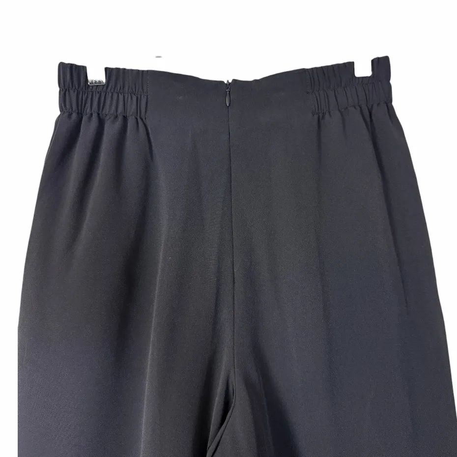 Vintage Spiegel Black Wide Leg Palazzo Pants High Rise Pleated Women’s Size 8 - Image 12