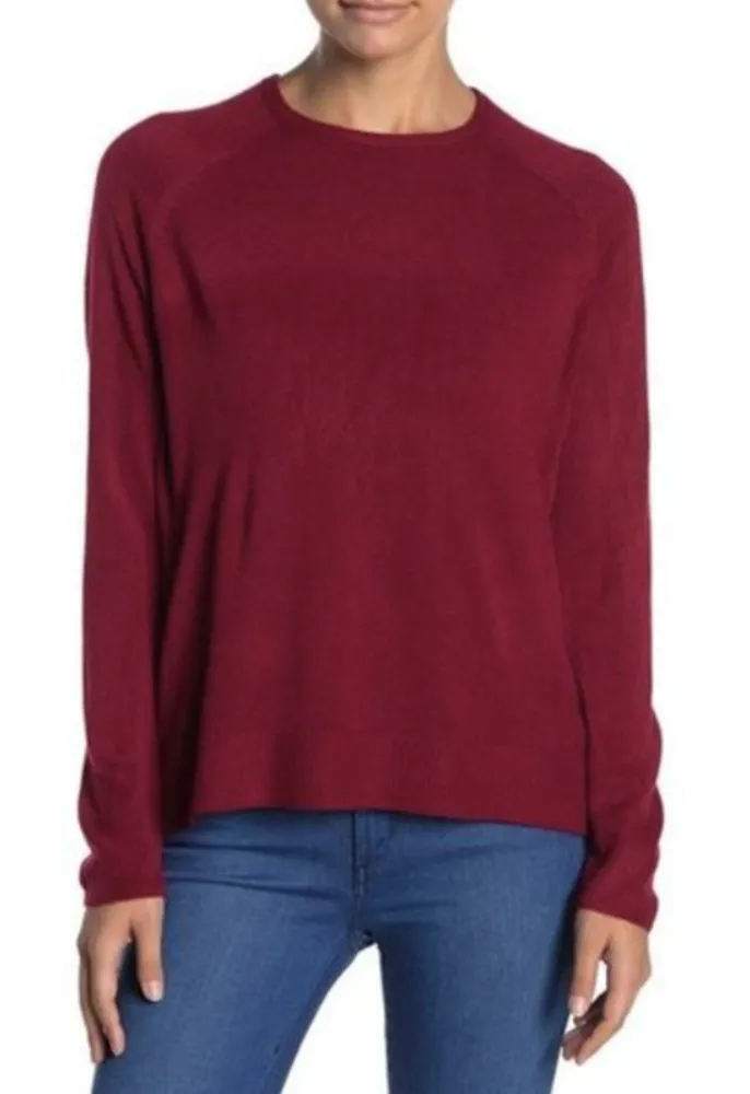 Sweet Romeo Modern Girl Ribbed Raglan Sleeve Pullover Sweater, Size S - Image 1