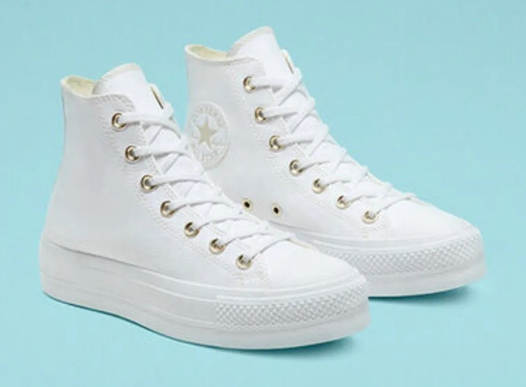 Converse White Platform High tops - Image 2