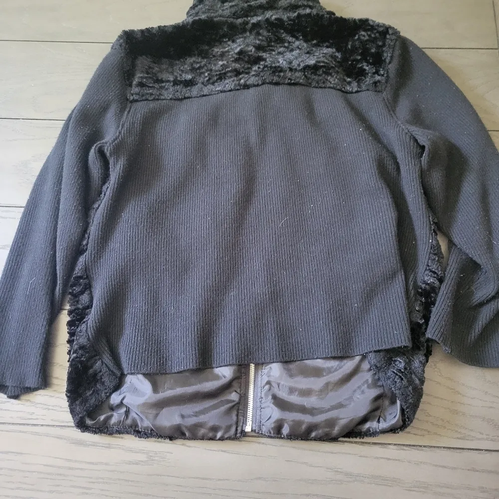 Black zippered jacket sweater size L Size L - Image 3