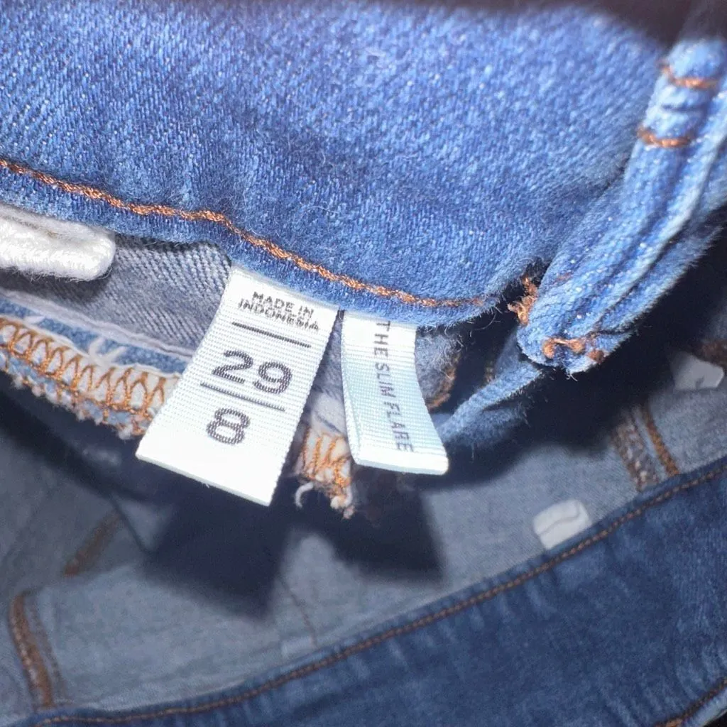 Loft slim flare 29/8 distressed stretchy sailor jeans - Image 3