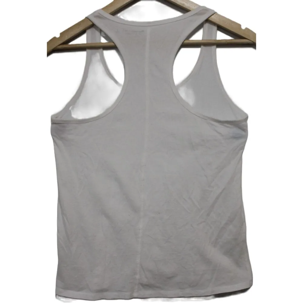 Womens Abercrombie & Fitch White Basic Sleeveless Round Neck Tank Top Size Small - Image 2