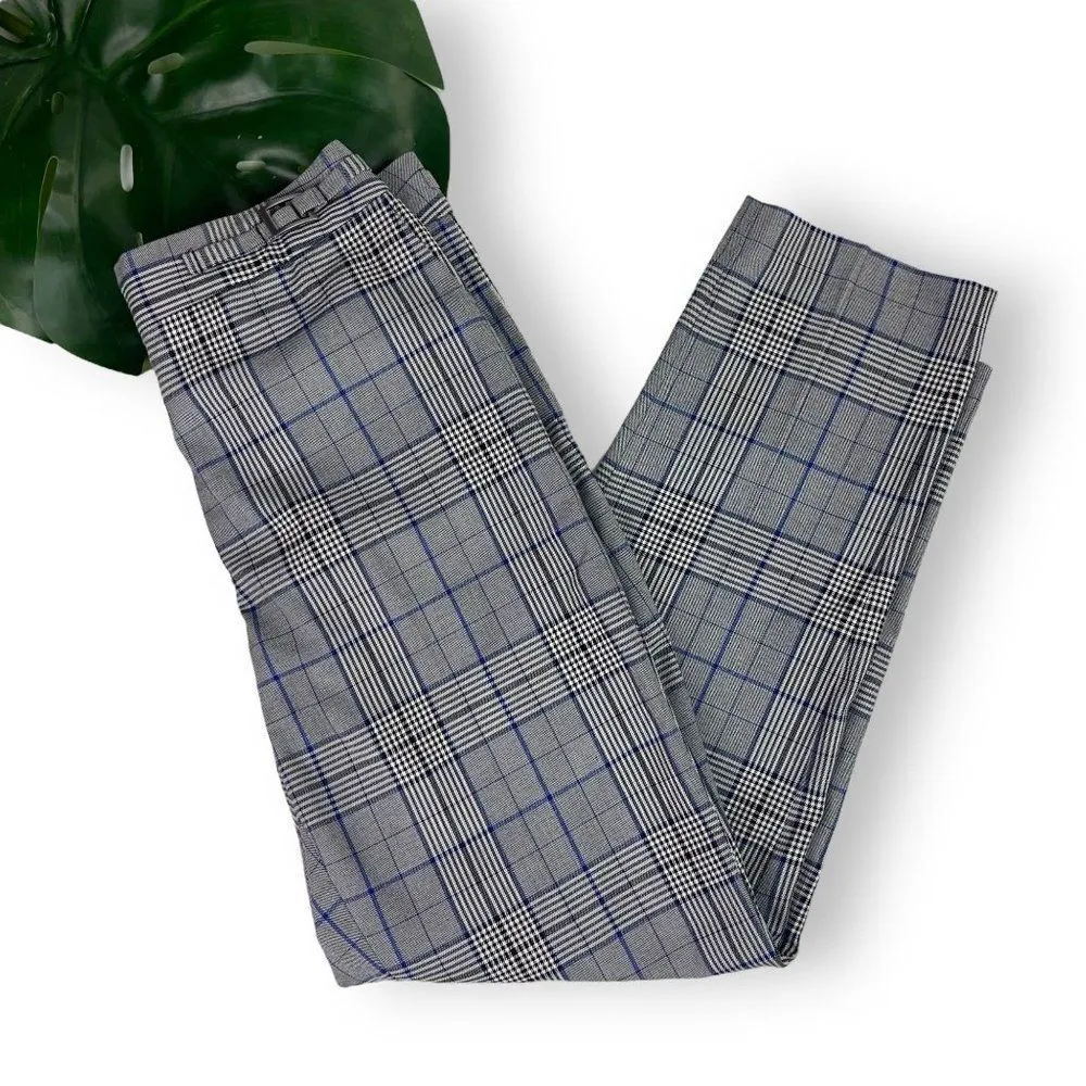Halogen Grey Plaid Slim Fit Ankle Pants - Image 5