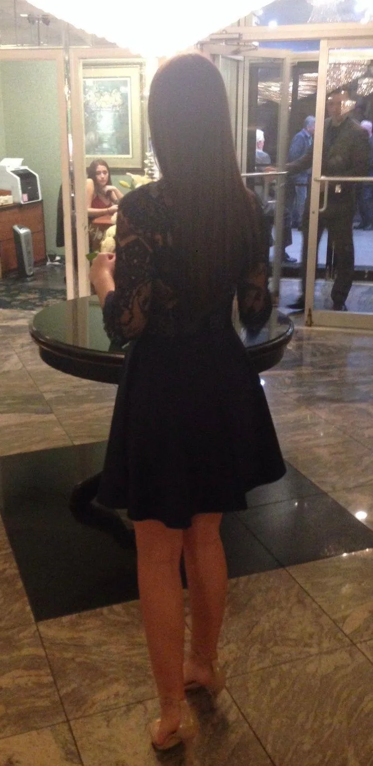 BB Dakota Lace Sheer Back Mini Dress - Image 3