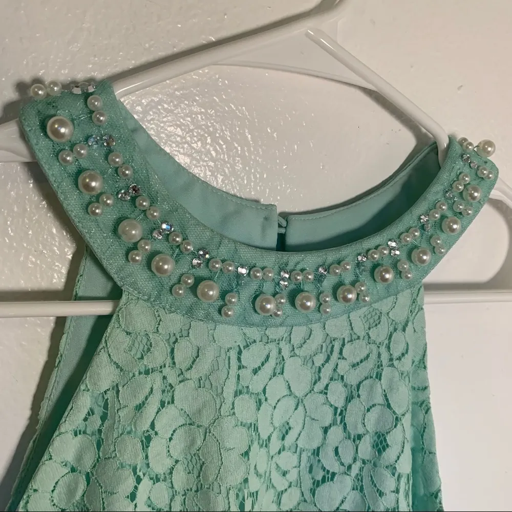 Altar’d State Alanna Pearl Sleeveless Swing Dress Mint Green - Image 7
