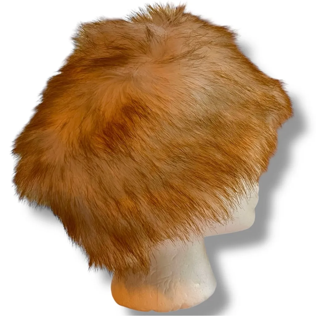 Winter Faux Fur Hat for Women Girls Cossack Russian Style Cream/Beige O/S Tan - Image 2