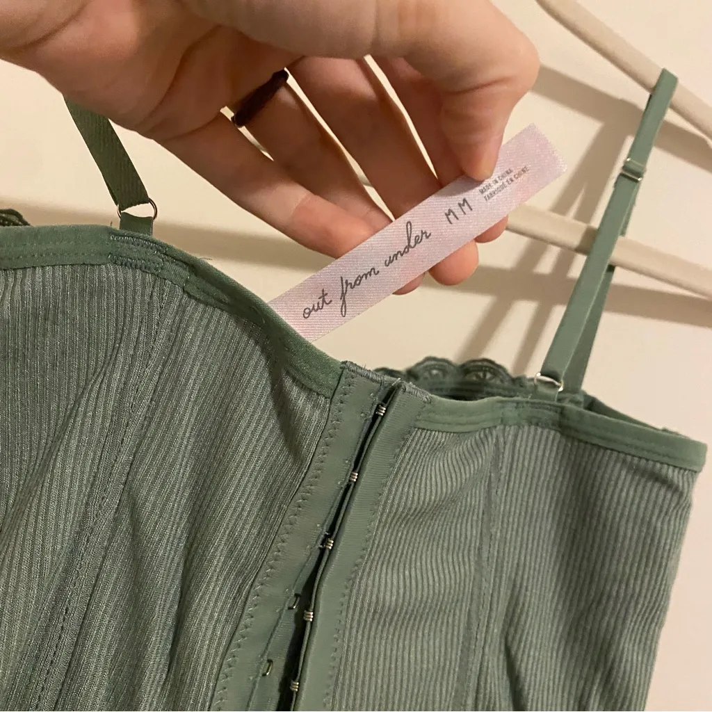 Urban Outfitters Sage Green Corset Top size Medium - Image 7