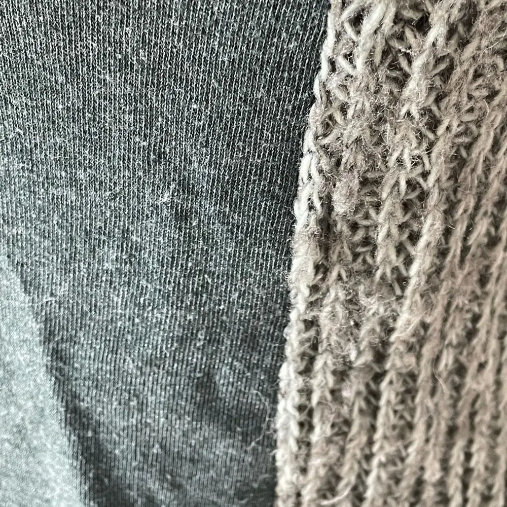 Anthropologie Mon.Tues.Wed.Thurs.Fri.Sat.Sun Grey Open Front Shawl Cardigan S - Image 7