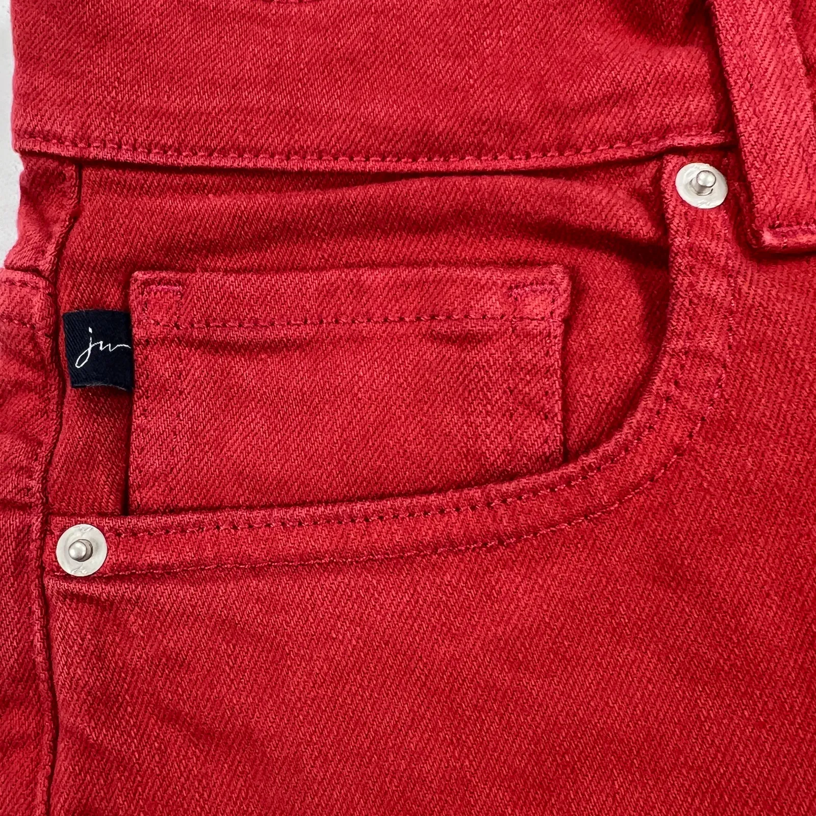 Johnny Was Marseille Baby Boot Jeans Candy Apple Red NEW 27.5” Inseam Size 30 - Image 7