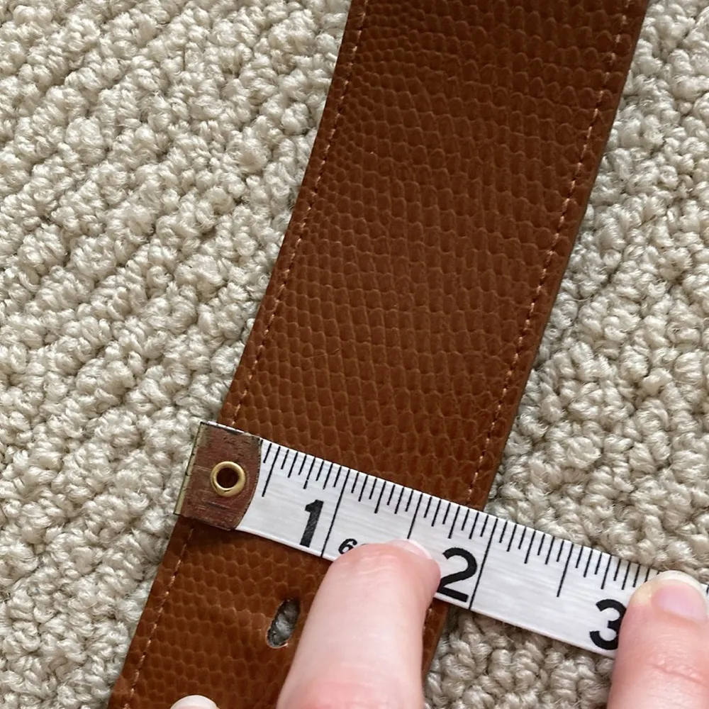 Y2K Faux Snake Skin Belt Thick High Waist Size XS Statement Brown - Image 4