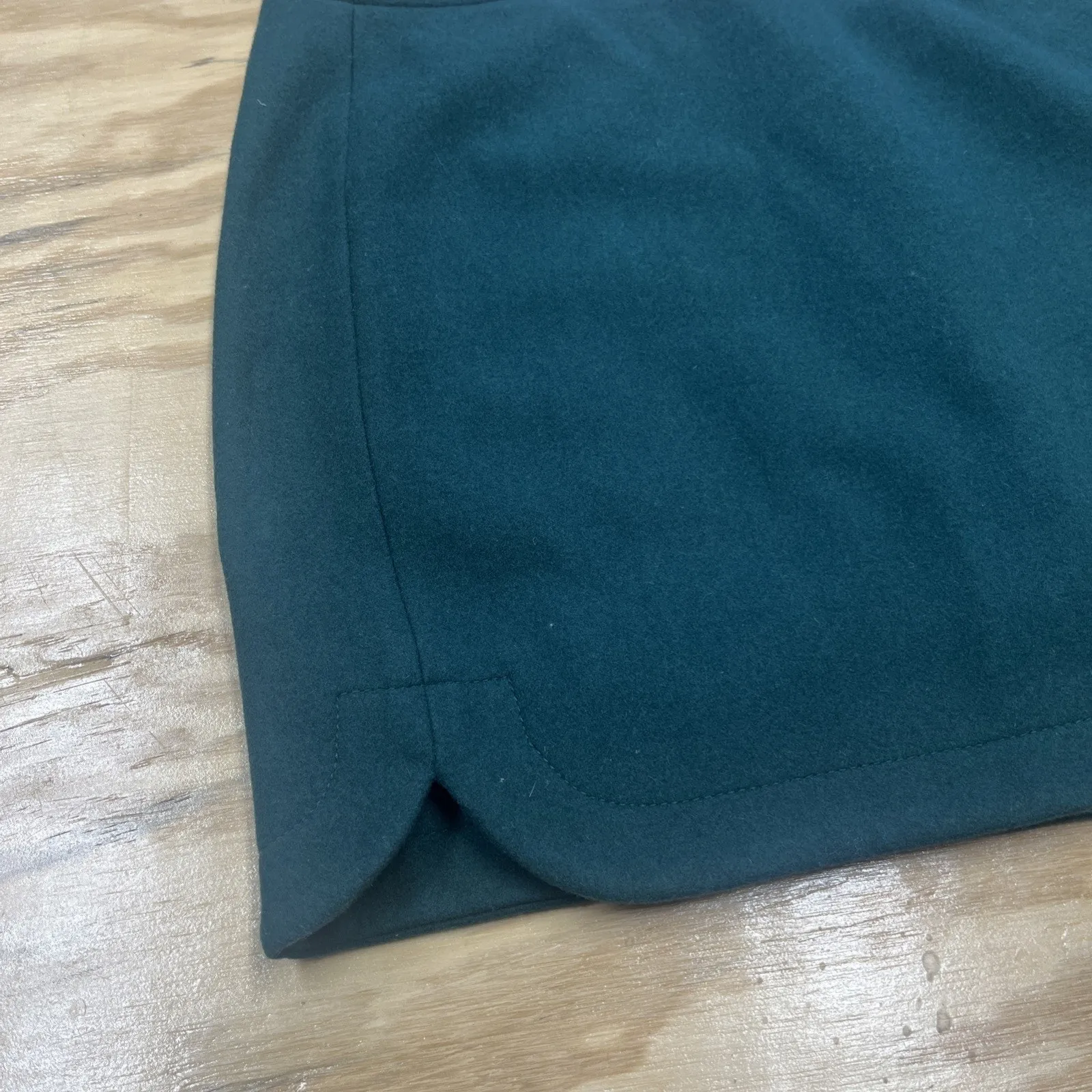 J Crew Y2K Wool Blend Mini Skirt Womens Size 6 Green Preppy Chic Work Wear - Image 4