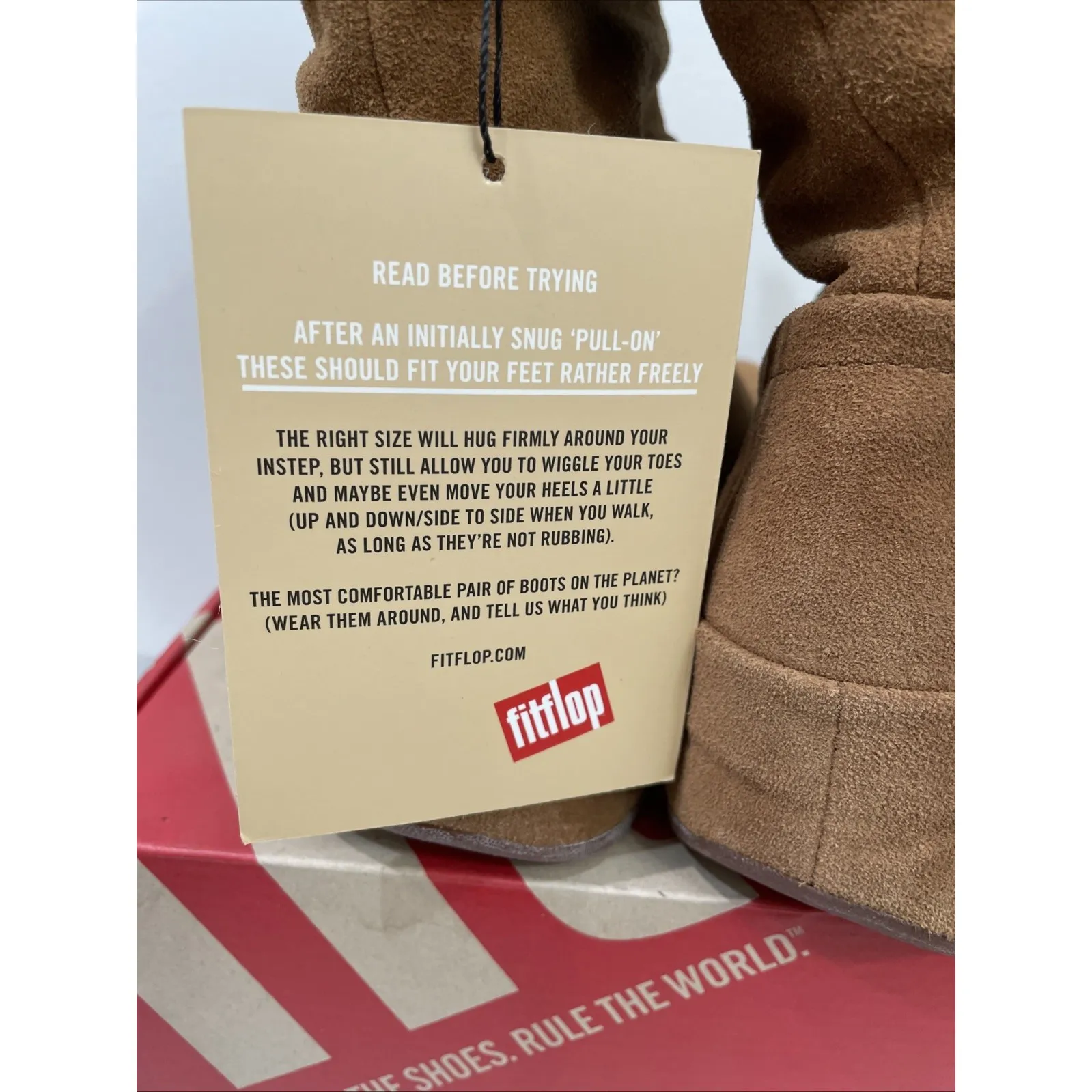 Fit flop crush boot brown sugar Suede women's 7M‎ Wobble Board NIB Size 7 - Image 6