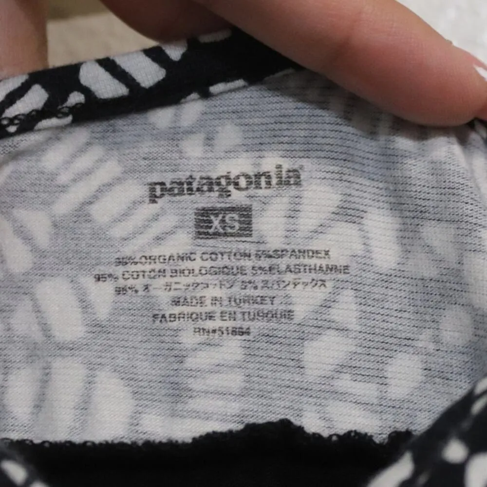 Patagonia Black Floral Margot Dress Sz XS - Image 6