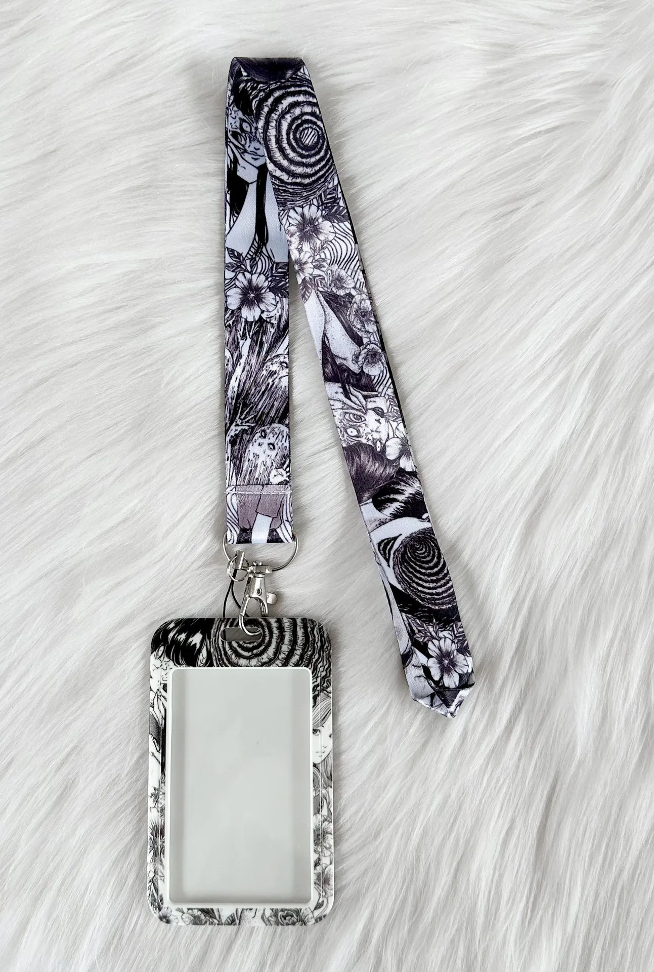 Tomie Junji Ito lanyard with Id/ card holder Black - Image 4