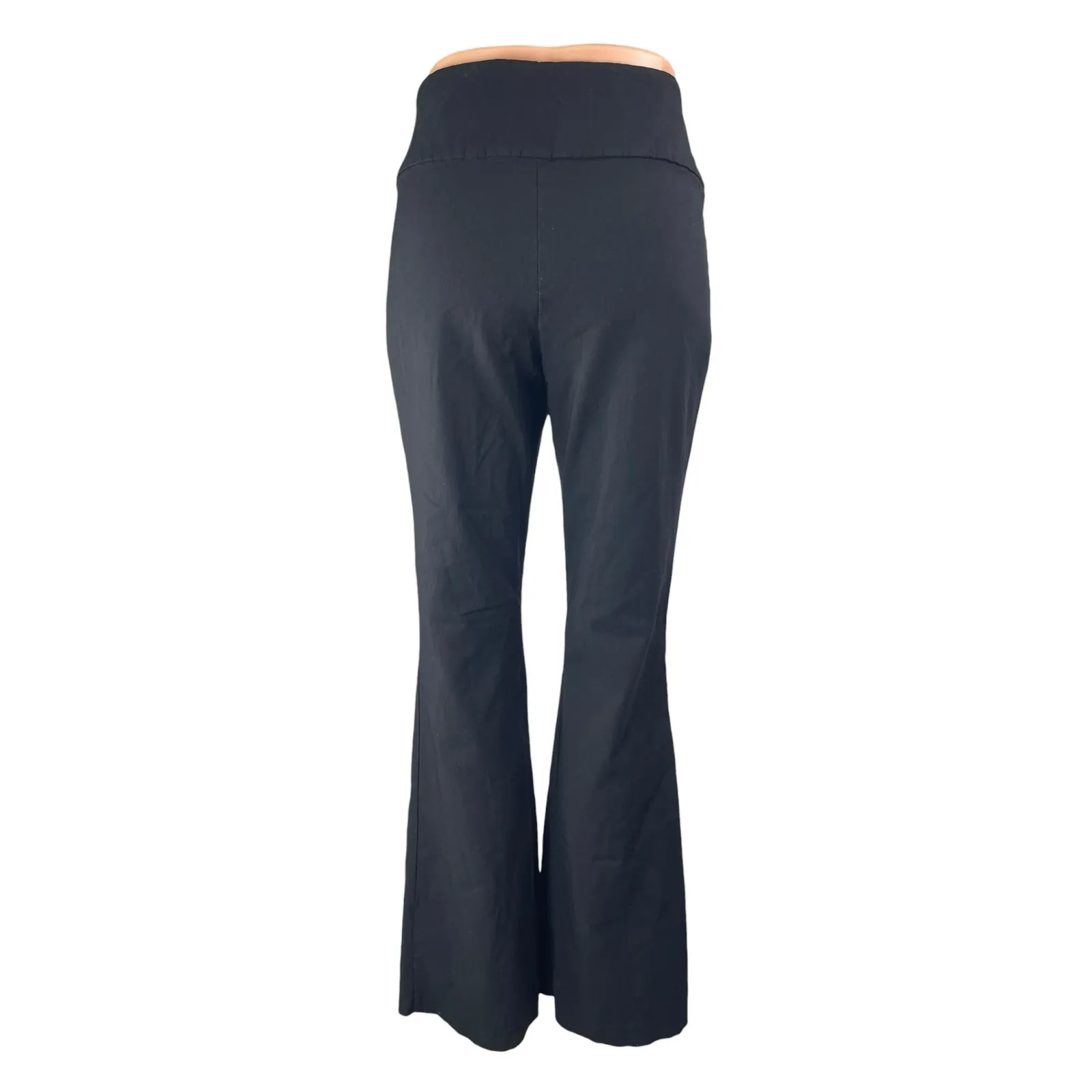 Bisou Bisou Women's Black Mid Rise Slim Bootcut Flare Trousers Dress Pants Sz 10 - Image 2