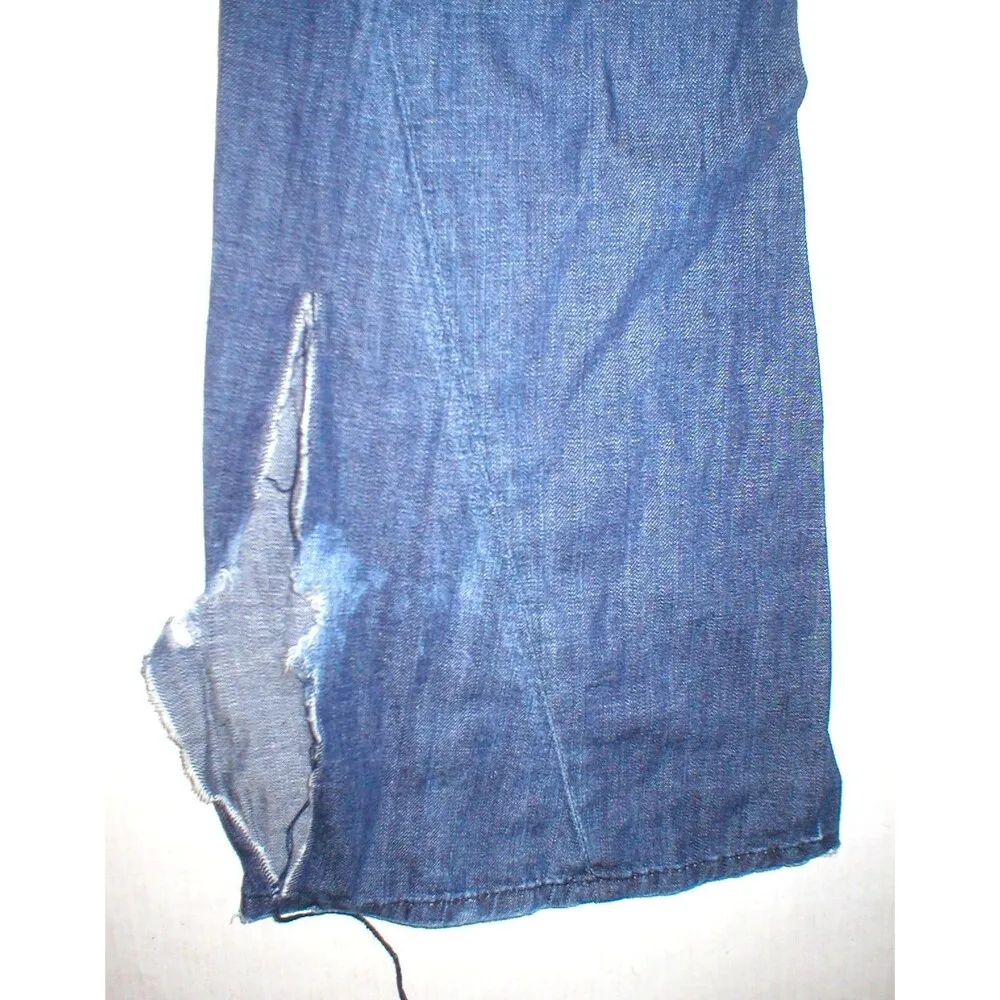 New Womens True Religion Brand Jeans Dark USA 26 Joey Flare Flap Pockets Thin - Image 4