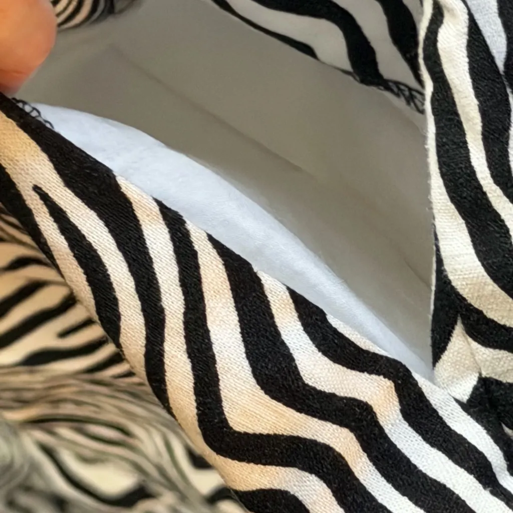 Michael Kors Black and White Zebra Jumpsuit Capri Cropped size small nwt - Image 15