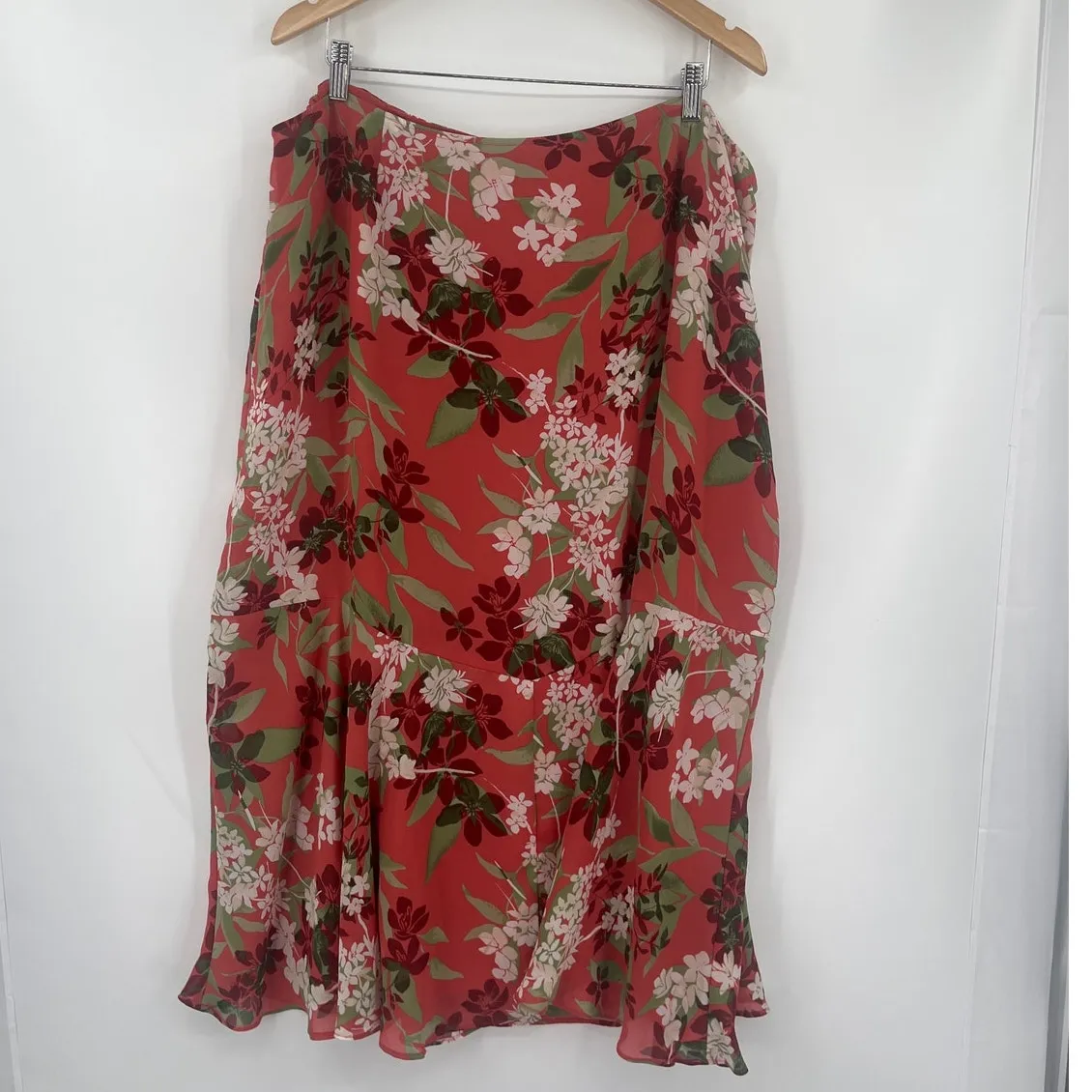 Emma James Chiffon 2 Piece Skirt Set 22W Boho Floral Wedding Rust Romantic Flowy - Image 5